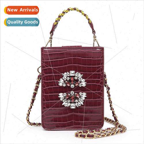 2023 New Handbag  Party Diamond Shoulder Chain Small Square