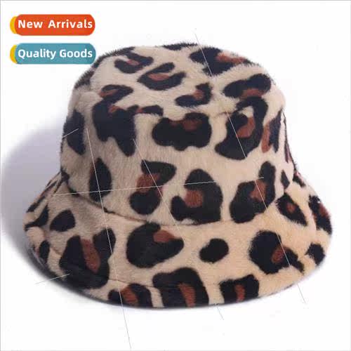 Hat winter new colourful leopard warm fisherman hat Korean f