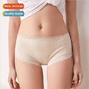 Women silk panties mulberry silk solid color mid-waist doubl
