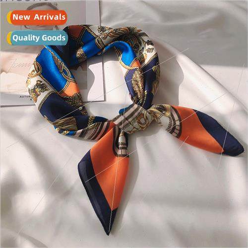 Small square scarf female fashion versatile court retro  Kor