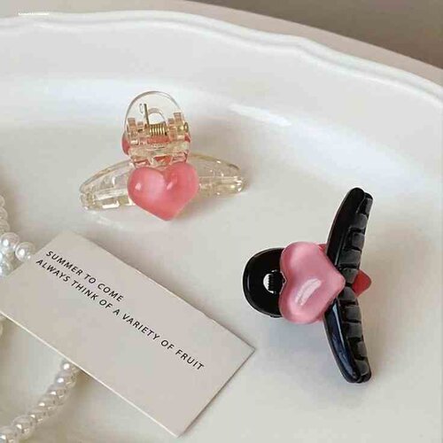 Small mini love heart small grab clip female senior sense ba