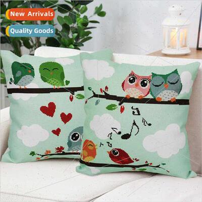 2022 Cross Stch Pillow New Thread Embroidery Love Birds Coup