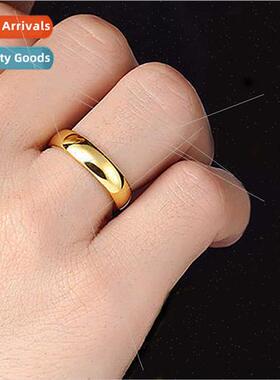 Simple SGold Ring Polished Openings Accessory Gold Plated Ri