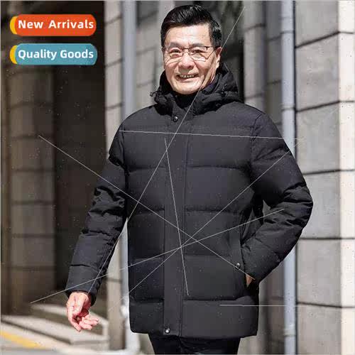 Middle-aged elderly down jacket men short winter simple fath