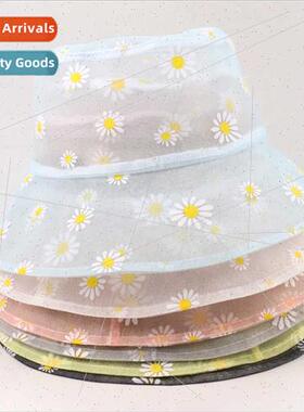 2023 spring summer new mesh daisy printing lace basin hat Ko