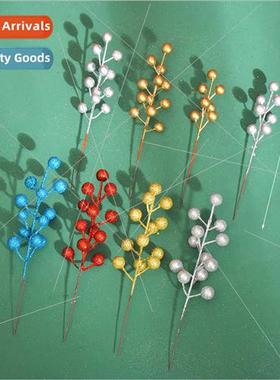 Christmas simulation gold dust fru string red fru dried flow