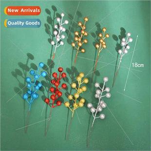 Christmas simulation gold dust fru string red fru dried flow