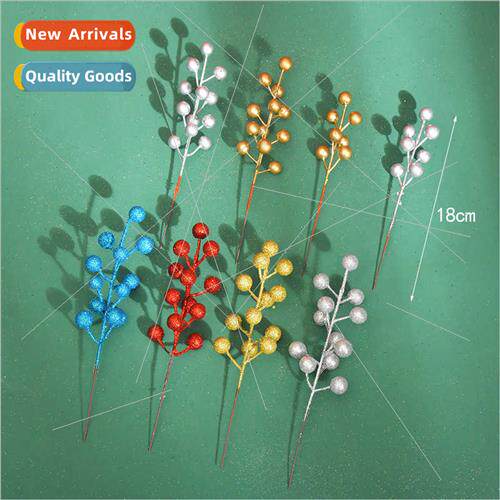 Christmas simulation gold dust fru string red fru dried flow