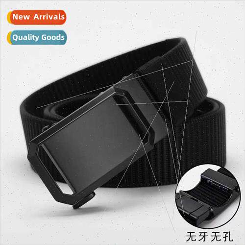 Belt Men Toothless Automatic Braided Nylon Tactical Outdoor