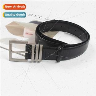belt ret black fashion female cowhide layer two Yibo Wang