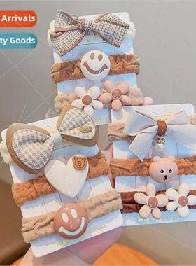 Cute rubber bgirls milk curry color headbnew hair circle doe