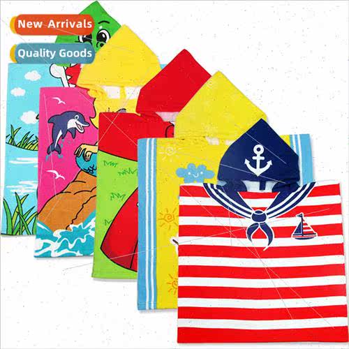 Cartoon Children Cape Bath TowelMicrofiber Hooded Bath Towel