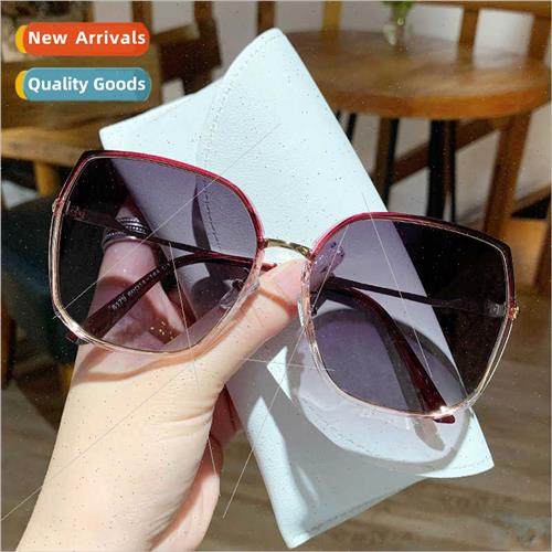 new square large frame advanced sense fashion sunglasses UV