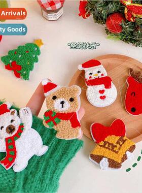 Cute plush Christmas hair clips female bangs side clip headd