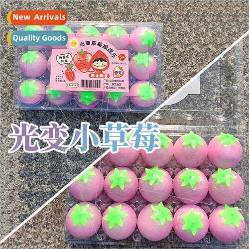 Mini strawberry pinch music light encounter color changing s