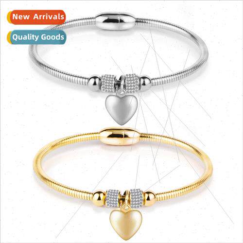 Europe simple fashion love stainless steel bracelet magnet c