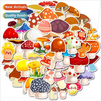 50 Cute Mushroom Doodle Stickers New Doodle DIY ggage Motorc