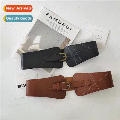 belt female waist oval pin buckle buckle elastic elastic bel