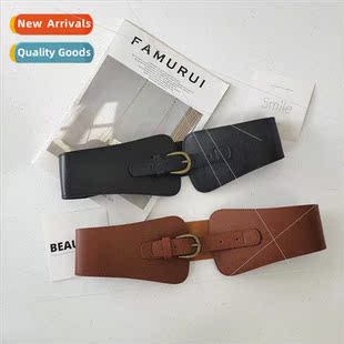 oval waist pin buckle bel belt elastic female