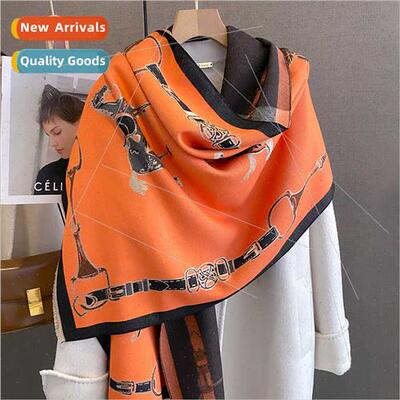 Retro carriage temperament imation cashmere scarf female dua