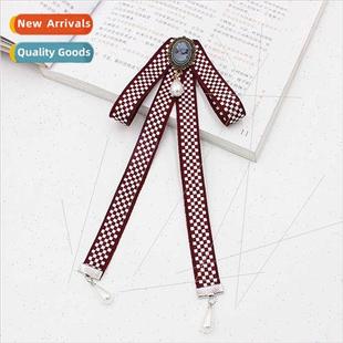 Small Bow Jewelry Dec Lapel Japan Girls Plaid Tie