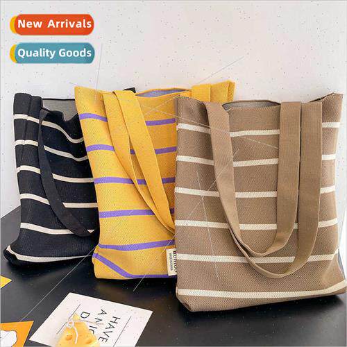 Large-capacy knted shoulder handbag female commuter shopping