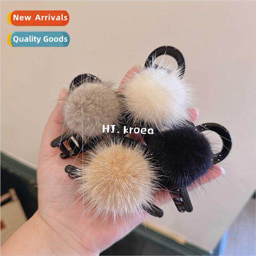Autumn winter Korea mink fur ball temperament simple cross 1