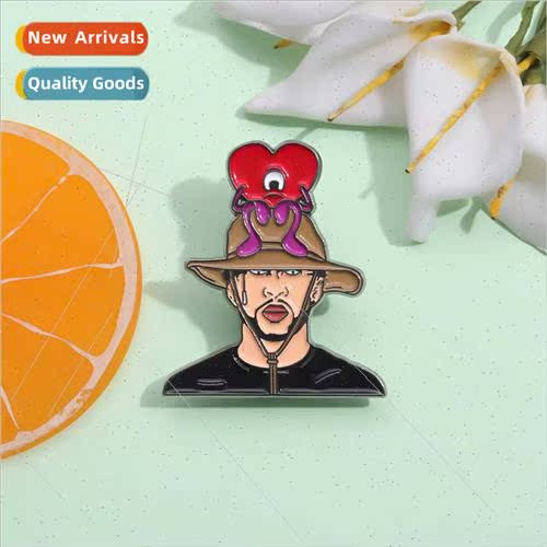 Europe Uned States creative rapper series metal brooch carto