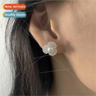 earrings flower sweet fever flow Whe delicate pearl