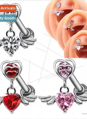 Overseas market wings ear bone stud earrings angel wings ear
