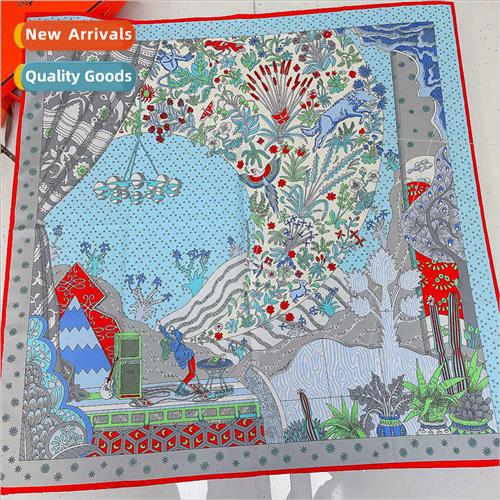 2022 new Mori temperament 90 large square scarf female silk