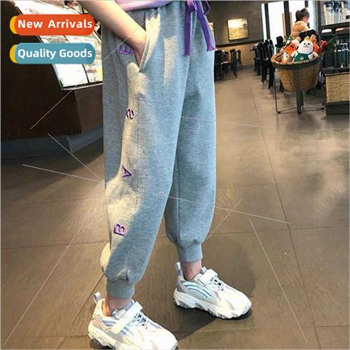 Childrens fashion casual pants girls sweatpants 2022 summer