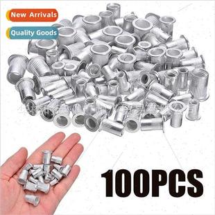 Vertical Rivet Nuts 100PCS Aluminum Head Bagged Flat