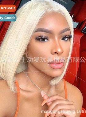 Europe Women Medium Parted Hair Chemical Fiber Hair Dyeing H