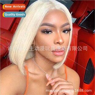 Europe Women Medium Parted Hair Chemical Fiber Hair Dyeing H