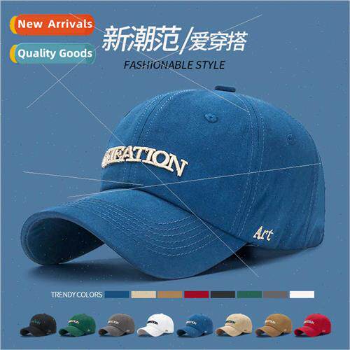 Spring new soft top cotton baseball cap men women nd Korean