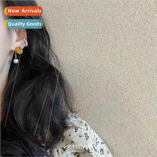 two wear earrings Korea pumpkin small pearl cute