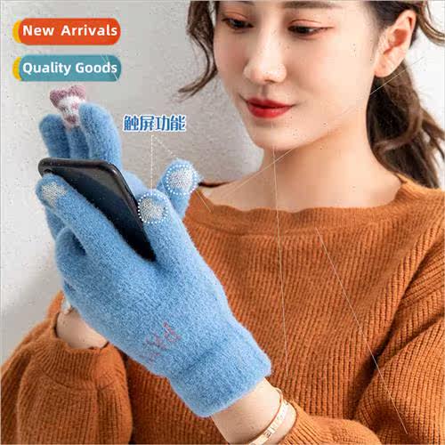 New ladies fingertip bear touch screen gloves fashion warm w