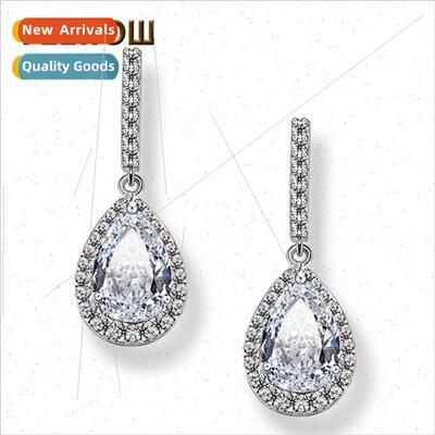 Europe Angel Tears Water Drop Earrings AAA Zirconia lver Ear