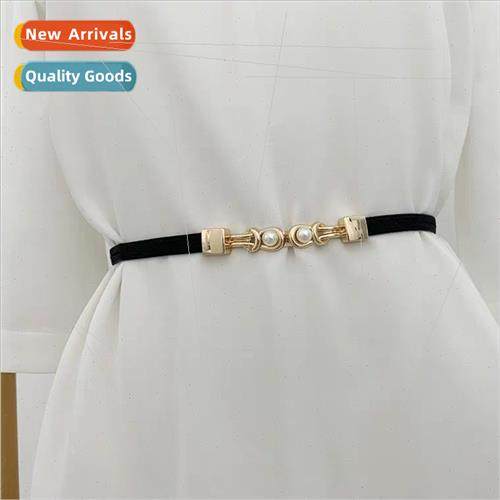 Black elastic small belt thin elastic dress sub shirt fashio