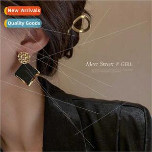925 Sequin che Earri Square French Rhombus Pin lver Earrings