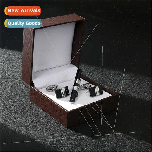 Square French Shirt Cufflinks Box Tie Clip Display  Box 3 Pi