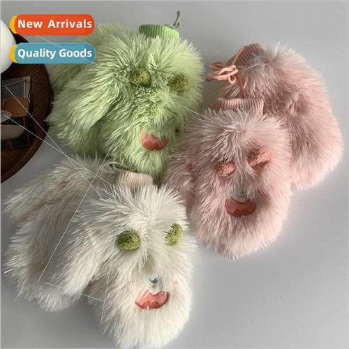 23 years new small monster plush gloves female winter padded