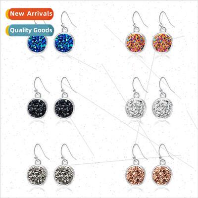 2020 Fashion Crystal Cluster Love Earrings Exquise lver Roun