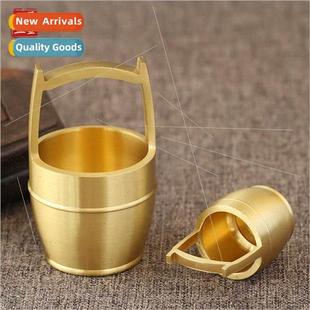 pure copper small bucket buck brass gold ornaments desktop