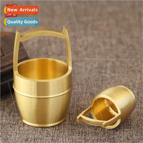 A bucket gold pure copper desktop ornaments brass small buck