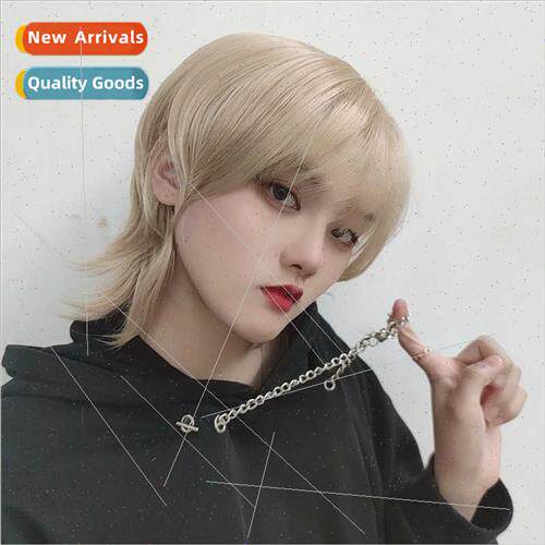 Wig short hair mullet head men women can wear handsome wolf