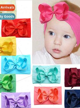 Europe 4inch Children Bow Hairband Baby Nylon Headband Threa