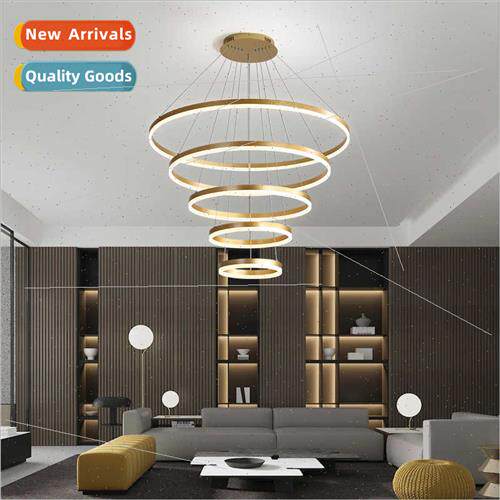 Circle chandelier living room modern simple restaurant hotel