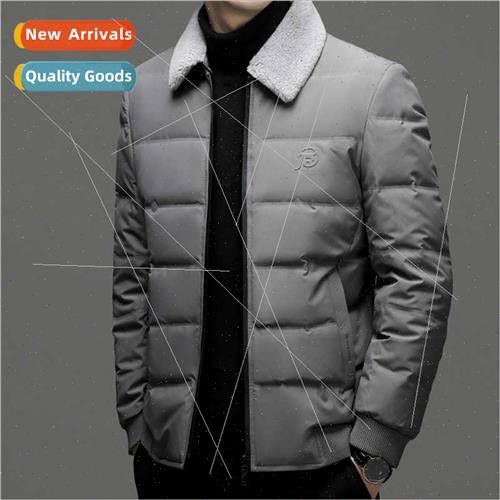 2023 new down jacket men short fall winter collar casual wor